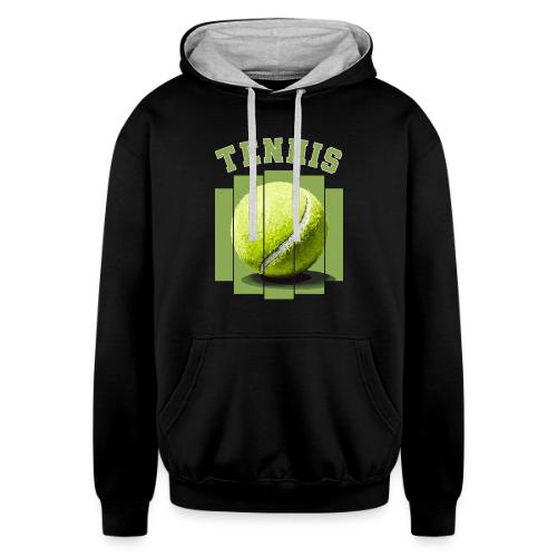 Tennis Minimal - Unisex Contrast Hoodie