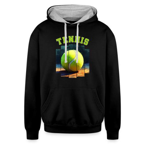 Tennis Vibes Only - Unisex Contrast Hoodie