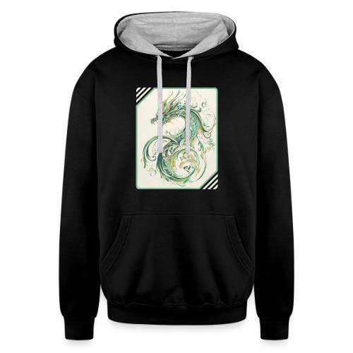Brush of the Dragon - Unisex Contrast Hoodie