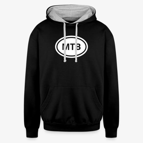 MTB Oval Logo - Unisex Contrast Hoodie