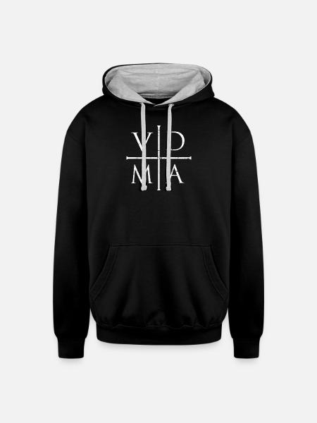 VDMA | Lutheran Design - Unisex Contrast Hoodie - black/heather gray