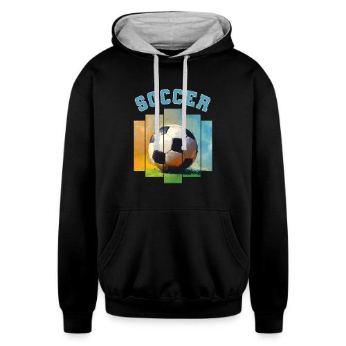 Soccer Ball Vibes - Unisex Contrast Hoodie
