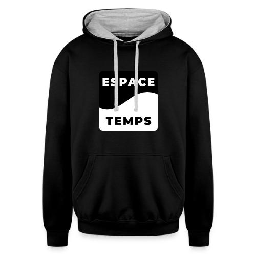Space-Time: Distorted Reality - Unisex Contrast Hoodie