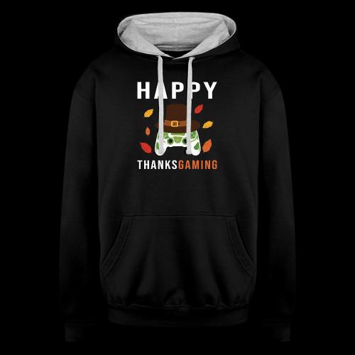 Happy ThanksGaming Pilgrim - Unisex Contrast Hoodie