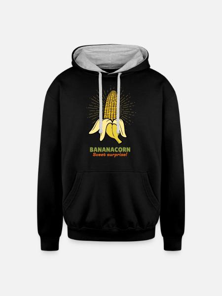 Sweet surprise! - Unisex Contrast Hoodie - black/heather gray