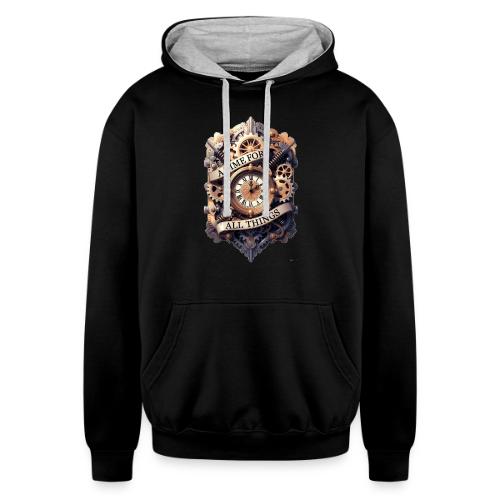 Ornate Clockwork T-Shirt - Unisex Contrast Hoodie