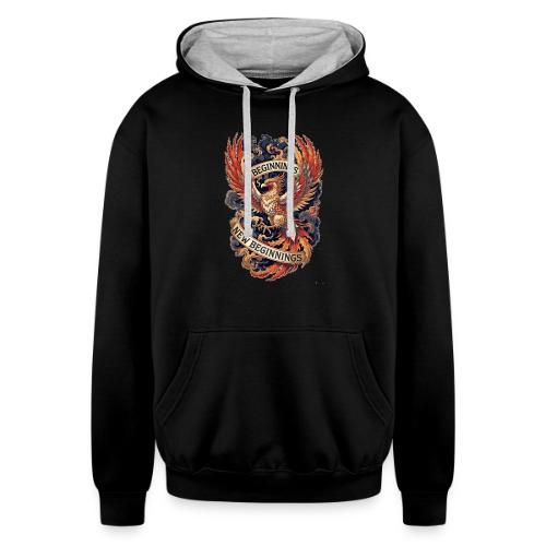 Phoenix New Year T-Shirt - Unisex Contrast Hoodie