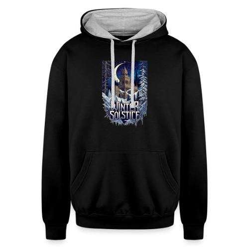 Gothic Solstice T-Shirt, Premium - Unisex Contrast Hoodie