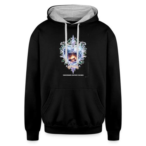 Imbolc Candle Veil T-Shirt | Veiled Rebirth - Unisex Contrast Hoodie