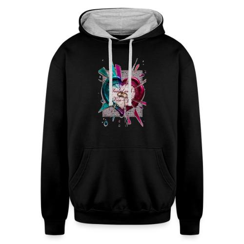 Sealed with a Kiss-Off T-Shirt - Unisex Contrast Hoodie