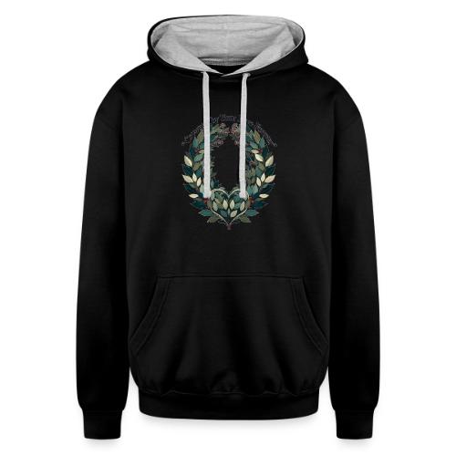 Crowned by Your Love Forever Laurel Wreath T-Shirt - Unisex Contrast Hoodie
