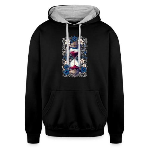 Our Moments Defy Time Hourglass Gifts T-Shirt - Unisex Contrast Hoodie