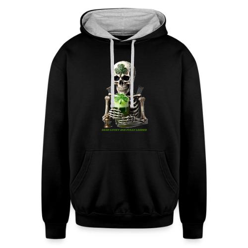 Eternal Stout Skeleton Graphic Tee - Unisex Contrast Hoodie
