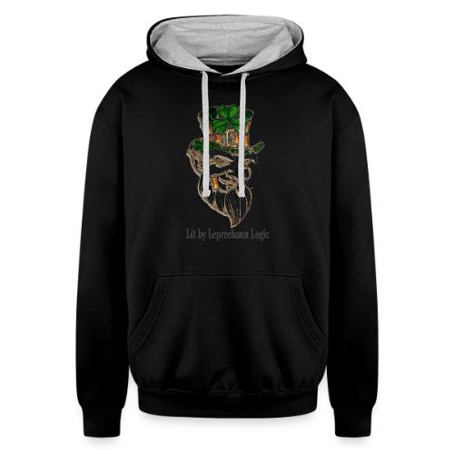 Leprechaun Lantern Mischief T-Shirt - Unisex Contrast Hoodie