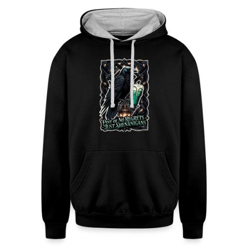 Sarcastic Raven Shenanigans Tee - Unisex Contrast Hoodie