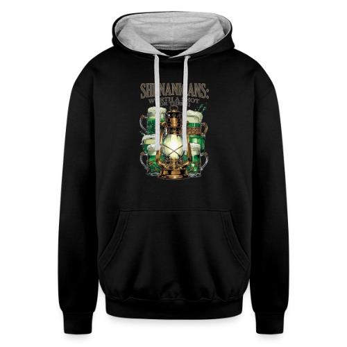 Worth a Shot Lantern Toast Graphic Tee - Unisex Contrast Hoodie