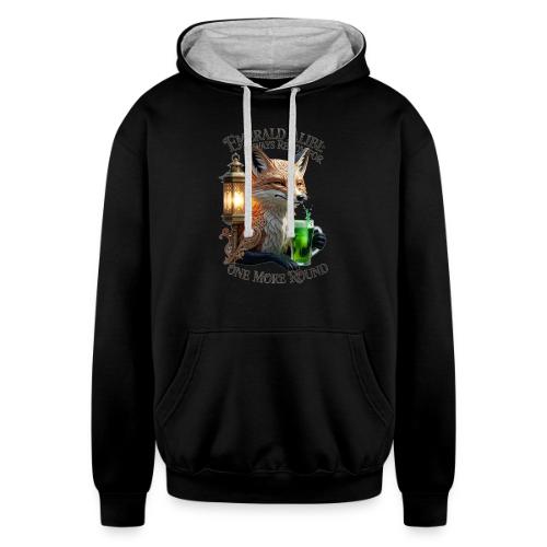 Emerald Alibi Fox Graphic Tee - Unisex Contrast Hoodie