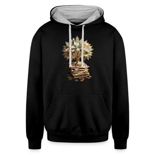 Dad Tax Collector T Shirt - Unisex Contrast Hoodie