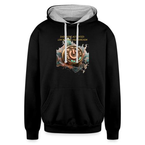 Dad Mode Activated T Shirt, Funny Dad Gift - Unisex Contrast Hoodie