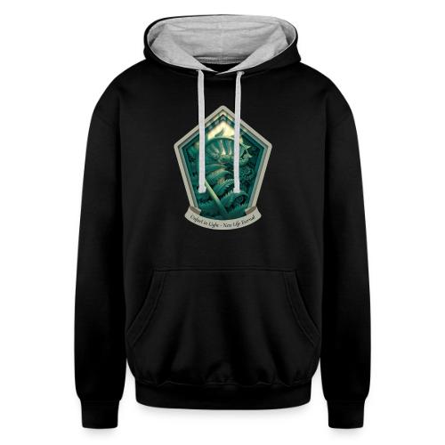 Easter Unfurl in Light Fern T Shirt, Spring Gift - Unisex Contrast Hoodie