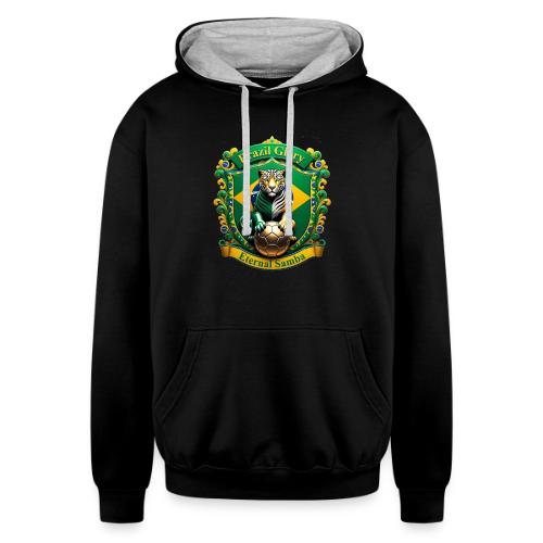 Brazil Jaguar Glory Tee, Brazilian Pride Gift - Unisex Contrast Hoodie