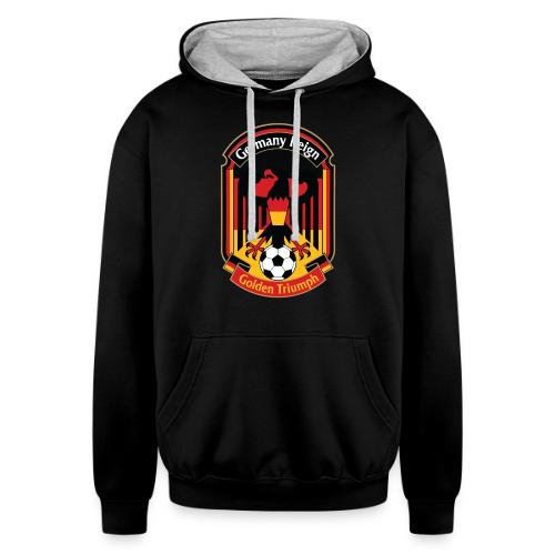 Germany Eagle Reign T-Shirt, German Flag Gift - Unisex Contrast Hoodie