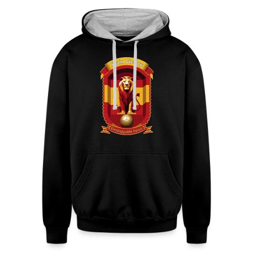 Spain Lion Victory T-Shirt, Flag Pride Crest Gift - Unisex Contrast Hoodie