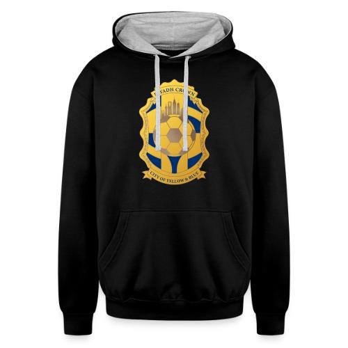 Riyadh Crown T Shirt, Modern Desert Pride Gift - Unisex Contrast Hoodie