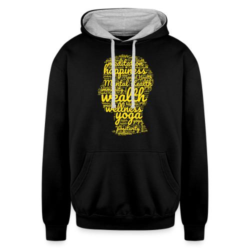 Mental Health Matters Typography Merch - Unisex Contrast Hoodie