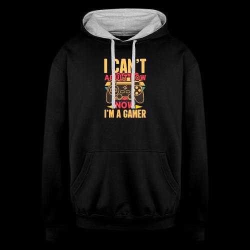 Can't Adult, Gaming Now! Tee - Unisex Contrast Hoodie