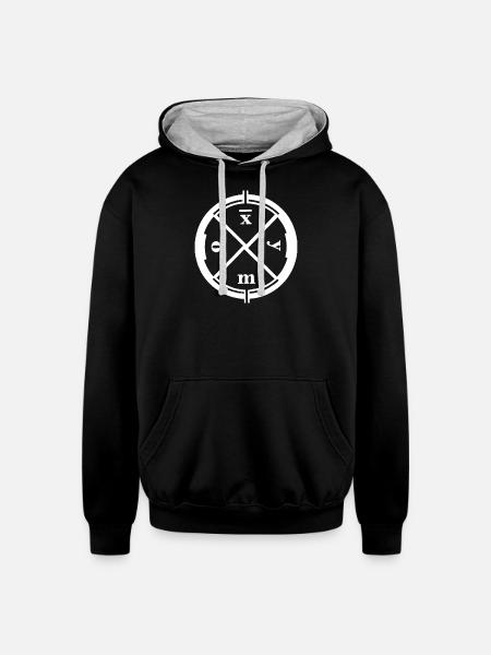 CLAN OF XYMOX - Unisex Contrast Hoodie - black/heather gray