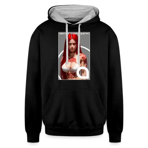 Red - Unisex Contrast Hoodie
