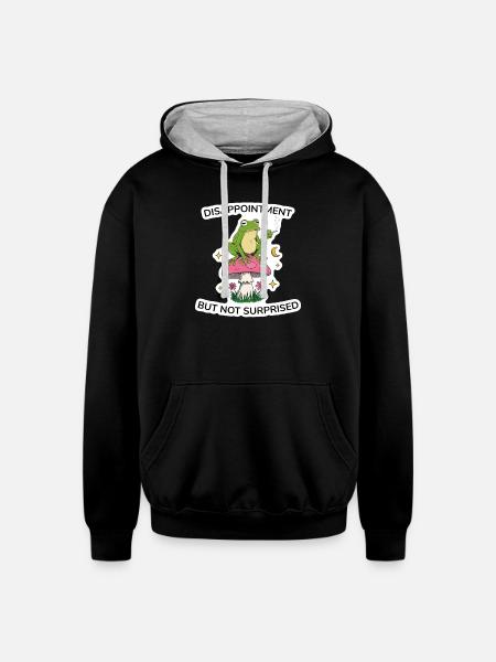 Disappointment But Not Surprised - Unisex Contrast Hoodie - black/heather gray