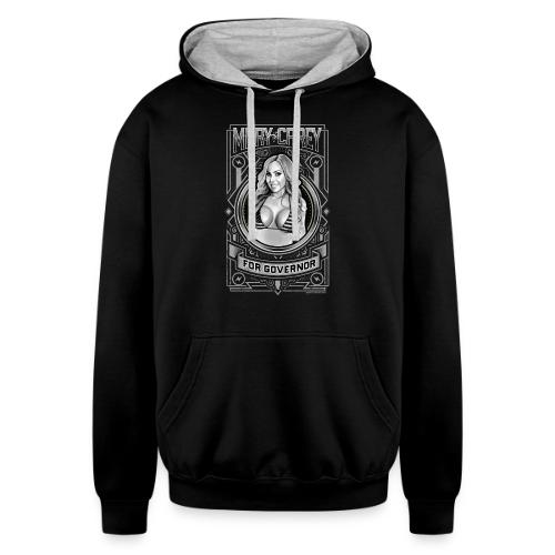 Mary Carey Shirt Grey - Unisex Contrast Hoodie