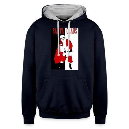 Santa Gangster - Unisex Contrast Hoodie