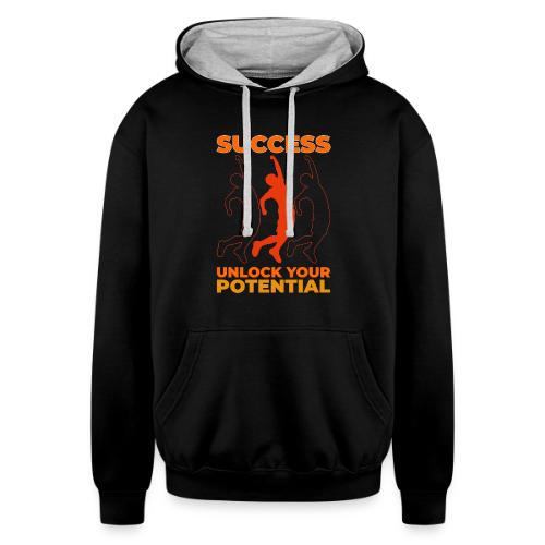 Unlock Success - Unisex Contrast Hoodie