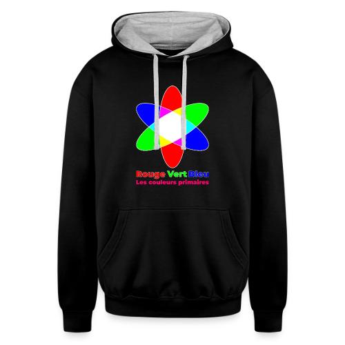 RGB Primary Colors - Unisex Contrast Hoodie