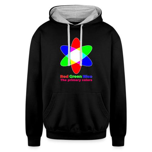 Primary colors: RGB Origins - Unisex Contrast Hoodie