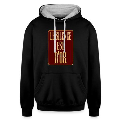 Silence is golden - Unisex Contrast Hoodie