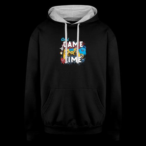 Cool Game Time Fun - Unisex Contrast Hoodie
