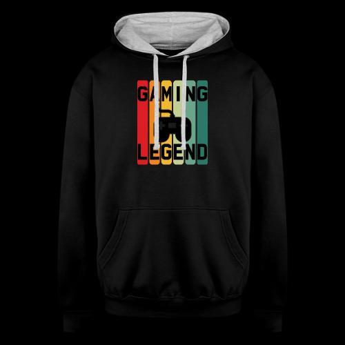 Gaming Legend Retro Bars - Unisex Contrast Hoodie