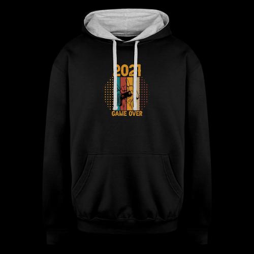 2021 Game Over Hand Controller - Unisex Contrast Hoodie