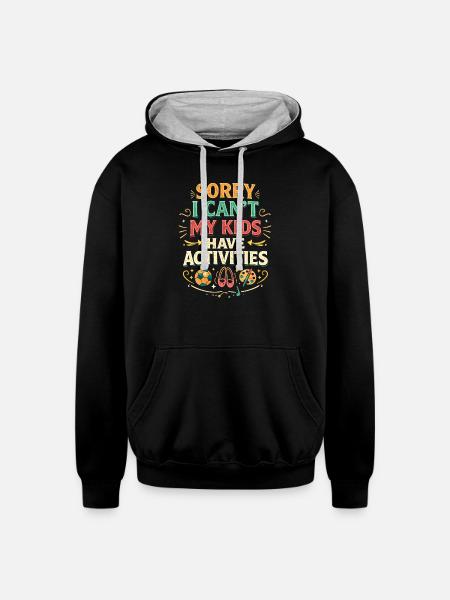 Mom Funny T-shirt Gift - Unisex Contrast Hoodie - black/heather gray