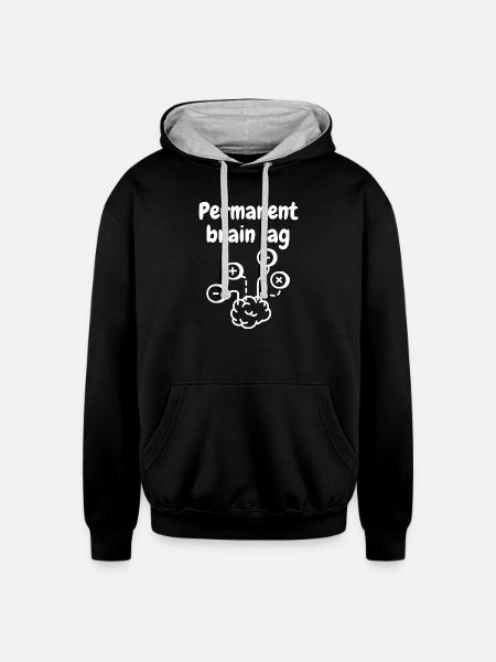 math - Unisex Contrast Hoodie - black/heather gray