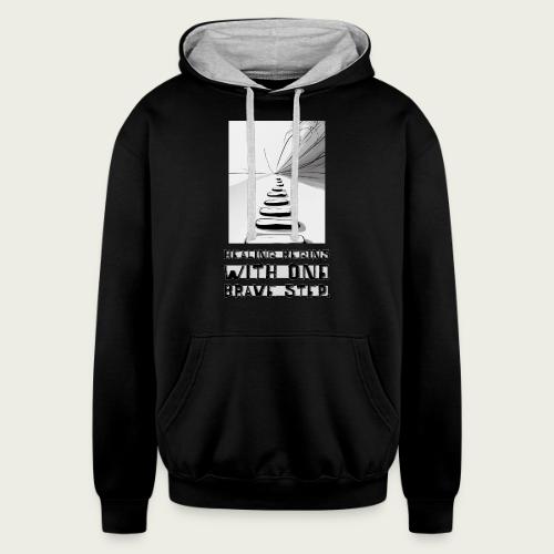 Recovery Mantra for “The Courage to Begin” - Unisex Contrast Hoodie