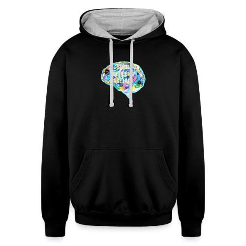 brain fact - Unisex Contrast Hoodie