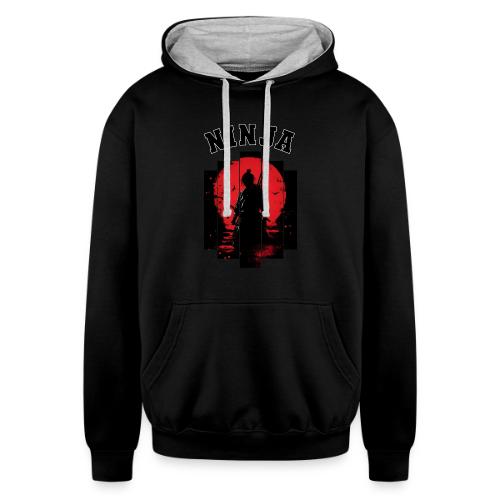 Ninja in the Shadows - Unisex Contrast Hoodie