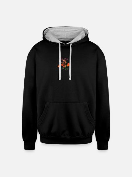 flpwers - Unisex Contrast Hoodie - black/heather gray