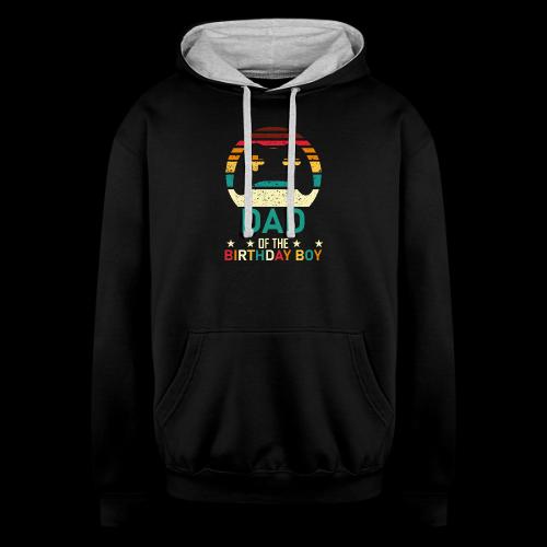 Dad of the Birthday Boy Gamer - Unisex Contrast Hoodie