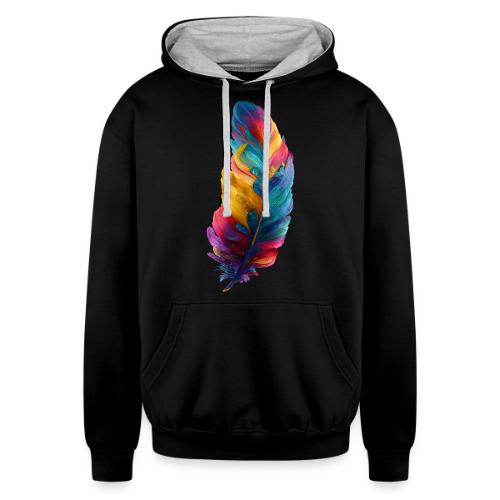 Spectrum Feather Flow - Unisex Contrast Hoodie